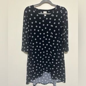 Chico's Tunic Dress Asymmetrical Hi-Low
Hem Black/white Size 0